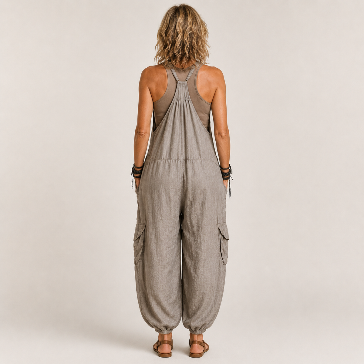 Clara Boho Embroidered Jumpsuit — Women's Harem Dungarees Playsuit